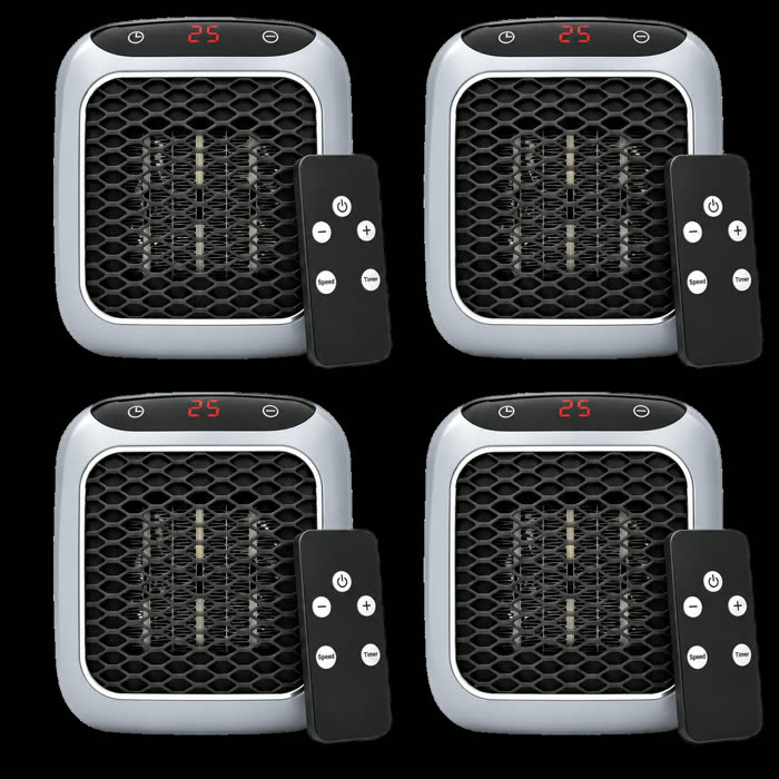 4x WarmNook Eco Keramik-Heizgerät mit Fernbedienung